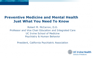 Robert McCarron, D.O. - Preventive Medicine and Mental Health: Just What You Need To Know