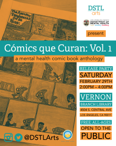 Comics que Curan event flyer
