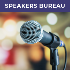 Speakers Bureau Promo Graphic