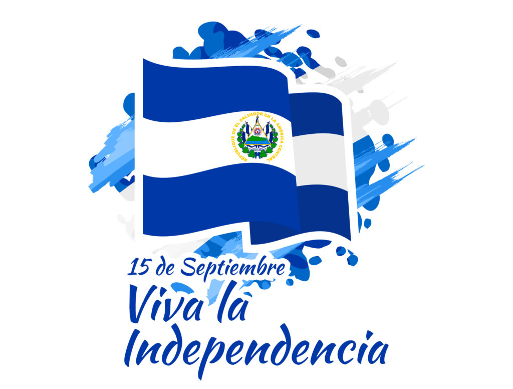 El Salvador Independence Image with Flag
