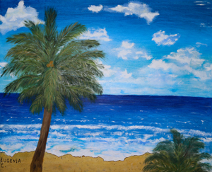 Beach artwork image by LACDMH client Eugenia C.
