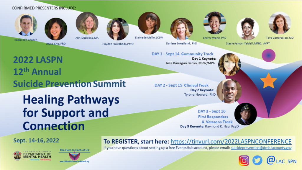 2022 L.A. County Suicide Prevention Summit promo graphic