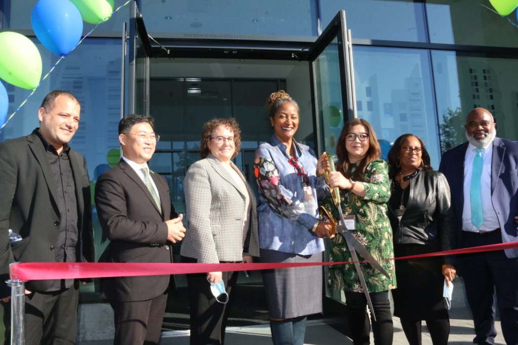 Ribbon cutting for Koreatown MHC