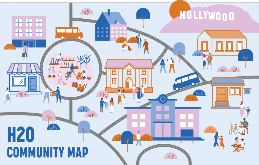Hollywood 2.0 Community Map illustration
