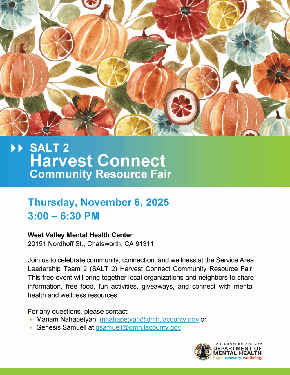 SALT 2 – Harvest Connect Community Resource Fair on November 6 2025 SALT 2 - Harvest Connect Community Resource Fair on November 6 2025